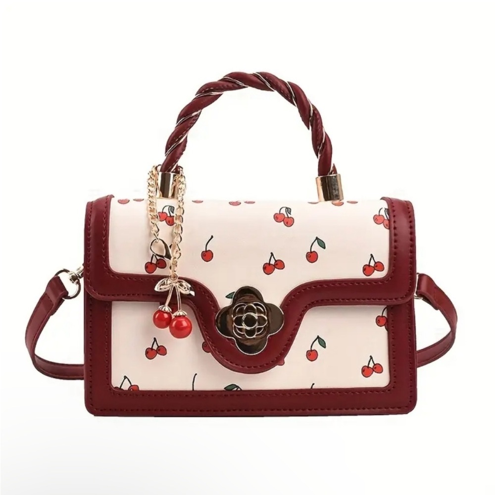 NWOT Cherry Print Crossbody Handbag